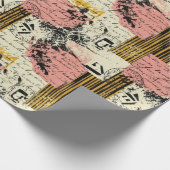 Vintage Mixed-Media Collage - Distressed Paper (2) ラッピングペーパー (角)