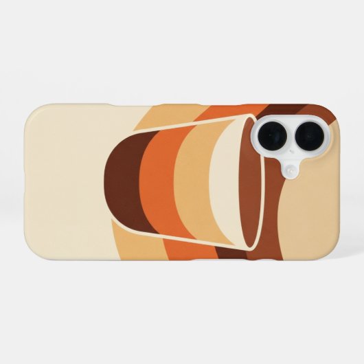 Vintage Mocha iPhone 16ケース (裏面横)