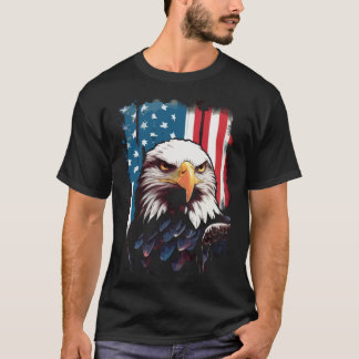 vintage modern kreativ retro adler usa tシャツ
