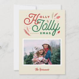 Vintage Modern Photo Xmas card シーズンカード