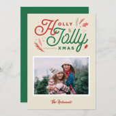 Vintage Modern Photo Xmas card シーズンカード (正面/裏面)