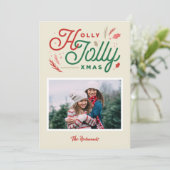 Vintage Modern Photo Xmas card シーズンカード (スタンド正面)