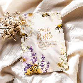 Vintage Mommy to Bee Wildflowers Diapper Raffle エンクロージャーカード