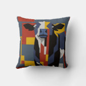 vintage mondrian animal cow  クッション (裏面)