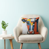 vintage mondrian animal cow 2 クッション (椅子)