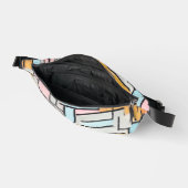 Vintage Mondrian Pink Blue Aesthetic ファニーパック (見開き)