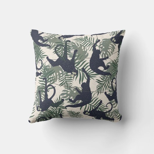 Vintage Monkey Pattern クッション (裏面)