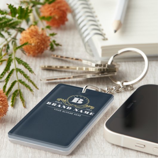 Vintage Monogram hotel motel bar restaurant logo キーホルダー (正面右)