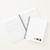 Vintage Monogram Retro Minimalist Design ノートブック (内部)