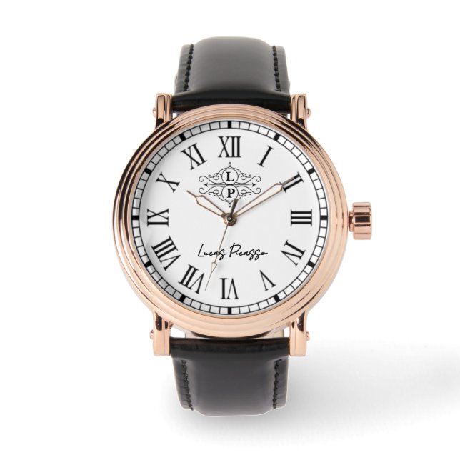 Vintage Monogrammed Name Engraved  腕時計 (正面)