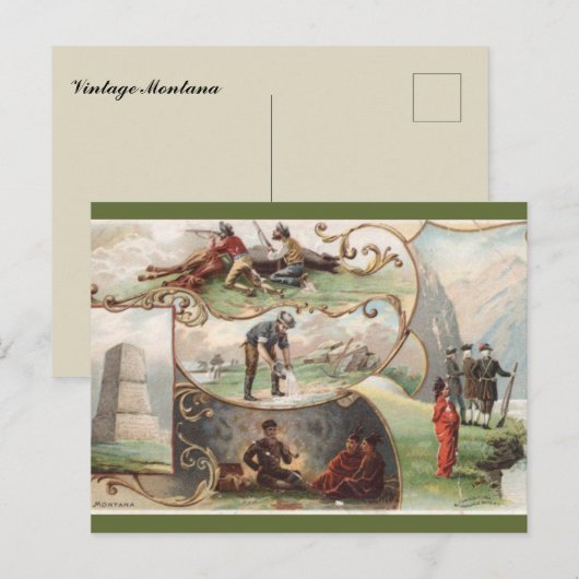 Vintage Montana ポストカード (正面/裏面)