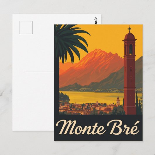 Vintage Monte Bré Travel ポストカード (正面/裏面)