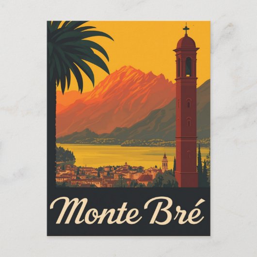 Vintage Monte Bré Travel ポストカード (正面)