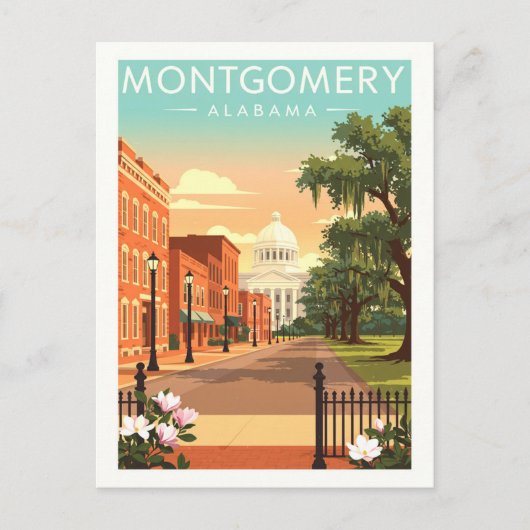 Vintage Montgomery Alabama ポストカード (正面)