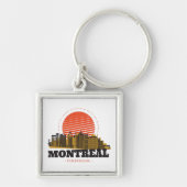 Vintage Montreal Canada Skyline View キーホルダー (正面)