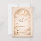 Vintage Moonlight Romance Wedding 出欠カード (正面)