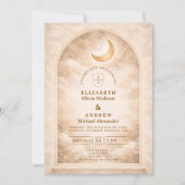 Vintage Moonlight Romance Wedding 招待状 (正面)