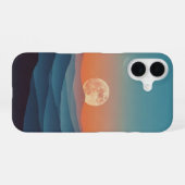 Vintage Moonrise over the Hills iPhone 16ケース (裏面横)