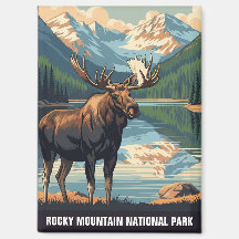 Vintage Moose at Rocky Mountain National Park