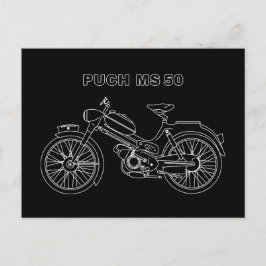 Vintage Moped PUCH MS 50 ポストカード