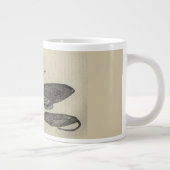 Vintage Moth Metamorphasis Print ジャンボコーヒーマグカップ (右)