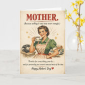 Vintage Mother's Day カード (黄色い花)