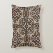 Vintage Motif Ornament, Maroon Beigi Blue アクセントクッション (正面(垂直))