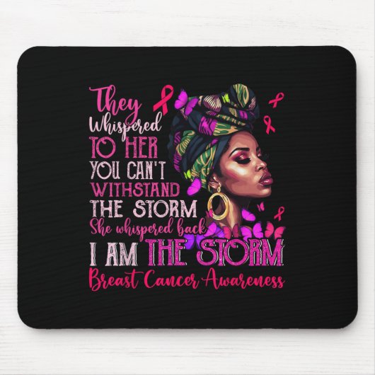 Vintage Motivational Suprt Breast Cancer Awareness マウスパッド (正面)