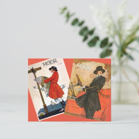 "Vintage Motor Magazine Covers" ポストカード (スタンド正面)