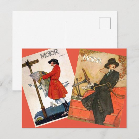 "Vintage Motor Magazine Covers" ポストカード (正面/裏面)