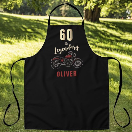 Vintage Motorcycle 60th Birthday Bike エプロン