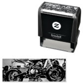 vintage motorcycle artwork セルフインキングスタンプ (インサイチュ)