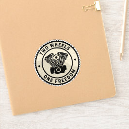 Vintage Motorcycle Engine Freedom Emblem シール
