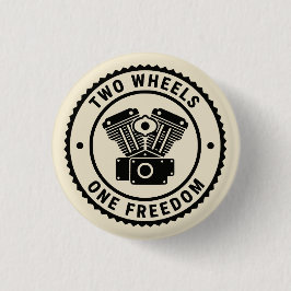 Vintage Motorcycle Engine Freedom Emblem 缶バッジ