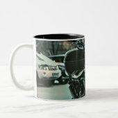 Vintage motorcycle gift ツートーンマグカップ (左)