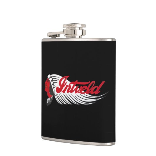 Vintage Motorcycle Logo Black フラスク (左)