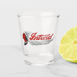 Vintage Motorcycle Logo White ショットグラス