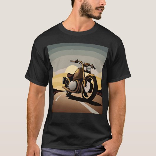 Vintage motorcycle lover friends tシャツ (正面)