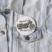 Vintage Motorcycle Personalized NAME Biker Garage 缶バッジ (インサイチュ)