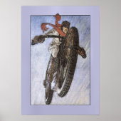 Vintage Motorcycle Poster ポスター (正面)