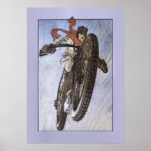 Vintage Motorcycle Poster ポスター (正面)