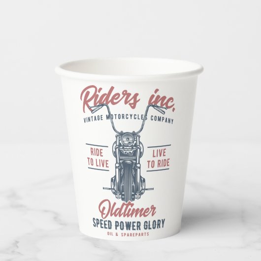 Vintage Motorcycle Riders Inc 紙コップ (正面)