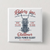 Vintage Motorcycle Riders Inc 缶バッジ (正面)