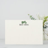 Vintage Motorcycle Sketch  Stationary Note Card 便箋 (スタンド正面)