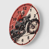 Vintage Motorcycles ラージ壁時計 (傾斜)