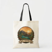 Vintage Mount Rinjani Indonesia Volcano Retro トートバッグ (正面)