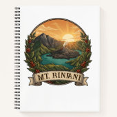 Vintage Mount Rinjani Indonesia Volcano Retro ノートブック (正面)