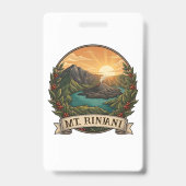 Vintage Mount Rinjani Indonesia Volcano Retro バッジ (裏面)