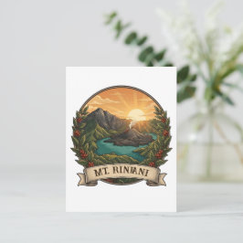 Vintage Mount Rinjani Indonesia Volcano Retro ポストカード