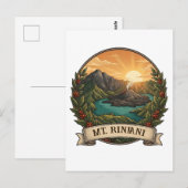 Vintage Mount Rinjani Indonesia Volcano Retro ポストカード (正面/裏面)